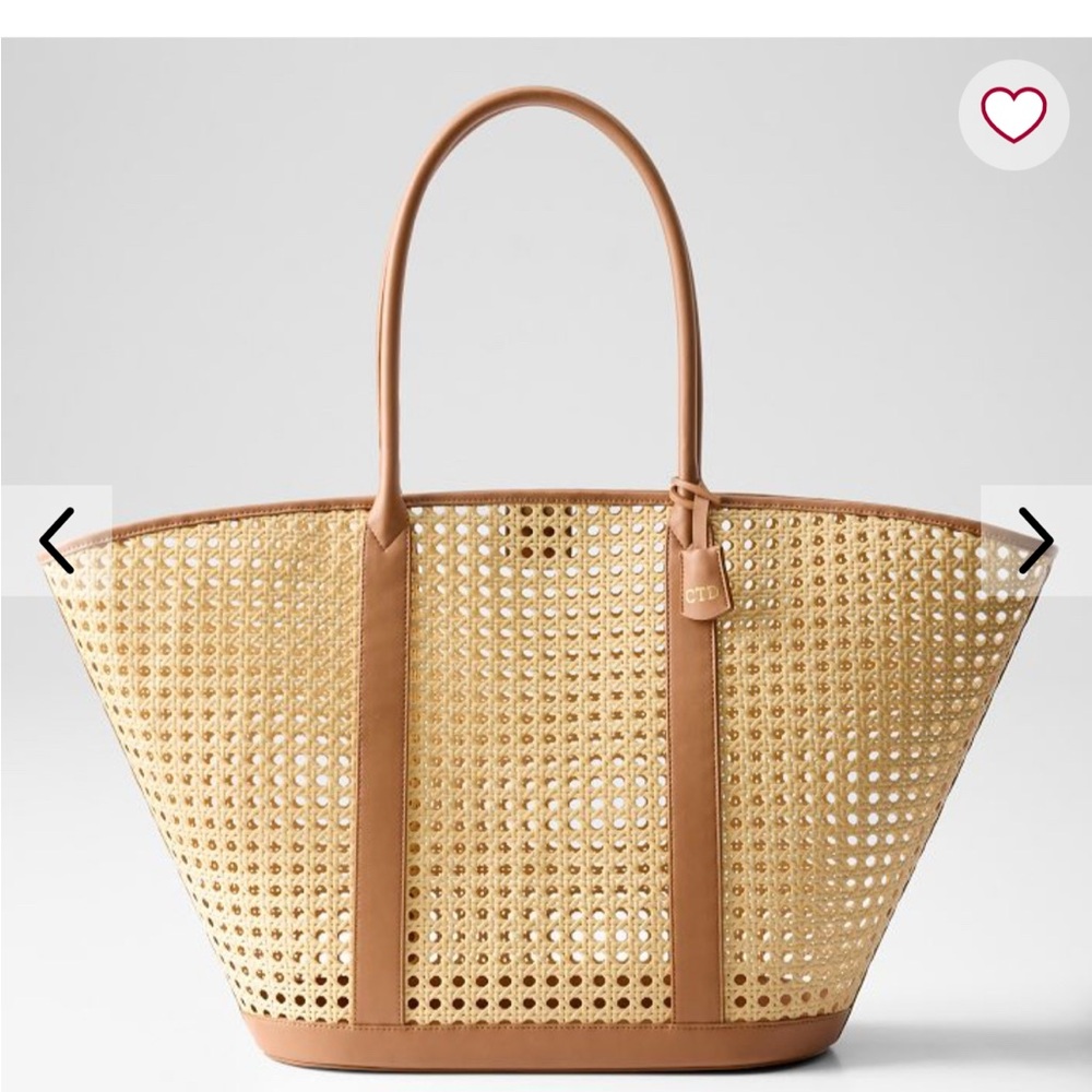 NEW Mark & Graham Waterproof Caning Wide Tote